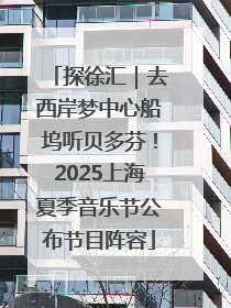 探徐汇｜去西岸梦中心船坞听贝多芬！2025上海夏季音乐节公布节目阵容